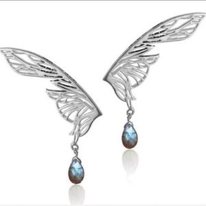 Labradorite & Sterling Silver Earrings by Eina Ahluwalia. (Soar Powerful)